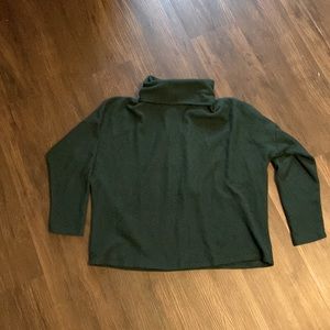 Green turtleneck sweater